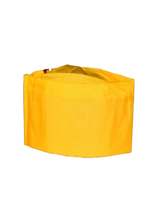 KETKAR Uttarakhand Pahadi Topi/Cap,Brahmakamal Uttarakhand Topi, Himachali Cap (Yellow Cotton) - Image 4